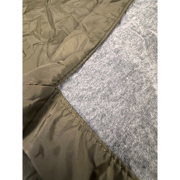 Chalet et Ceci Wrap Vest Womens Medium Olive Green Asymmetrical Crinkle Lined - Picture 9 of 11